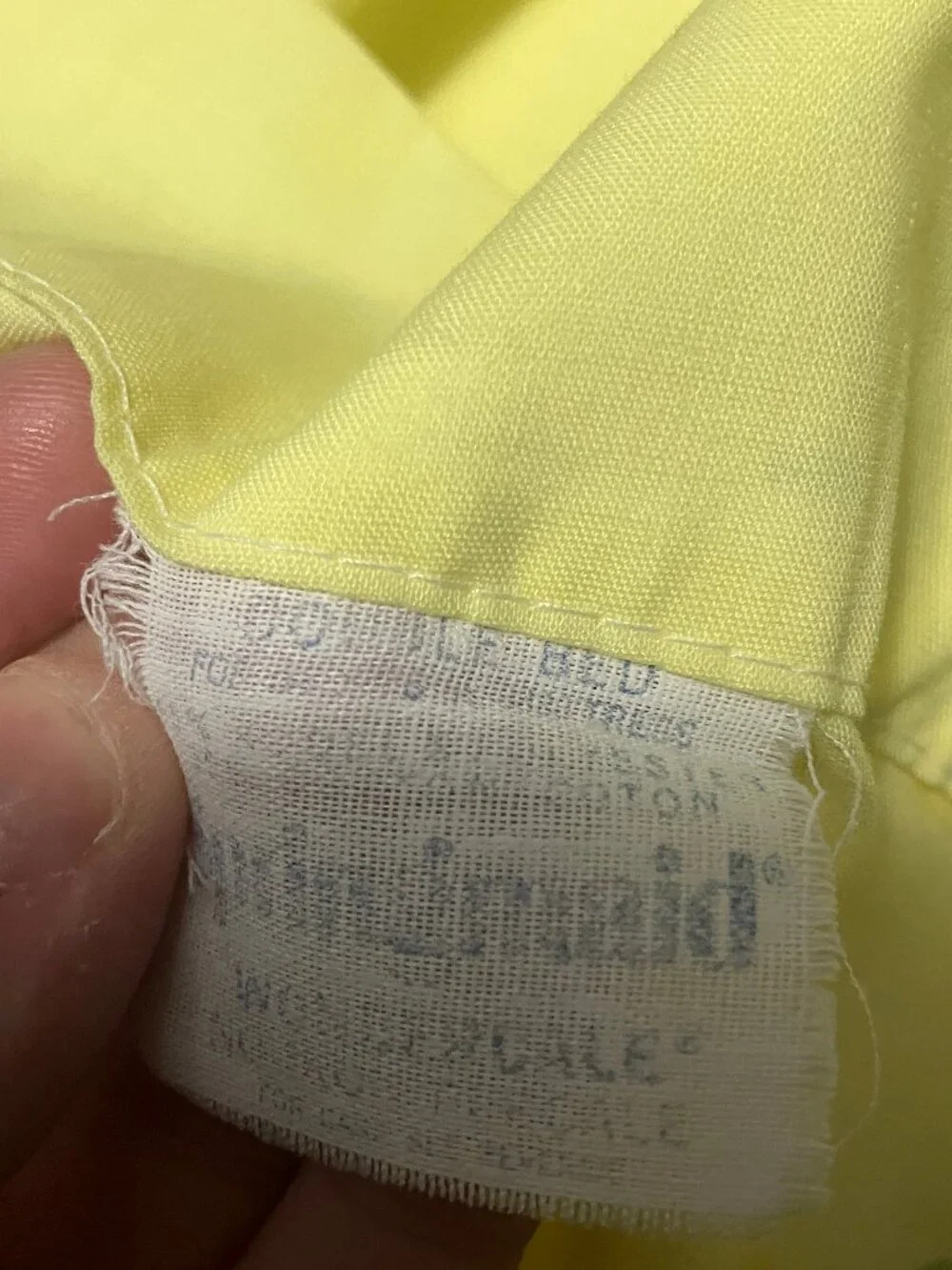Vintage 1960s Springmaid Yellow Bird & Floral Print Bed Sheet for Double Bed